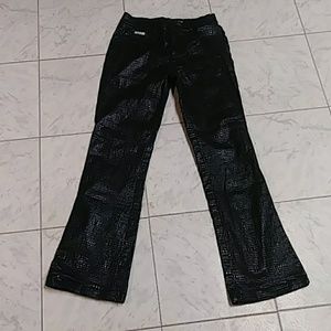 Sexy Black Party Jeans sz 30x29 Snakeskin print
